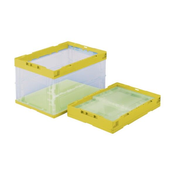 折りたたみコンテナー 554300 オリコンP51B透明黄