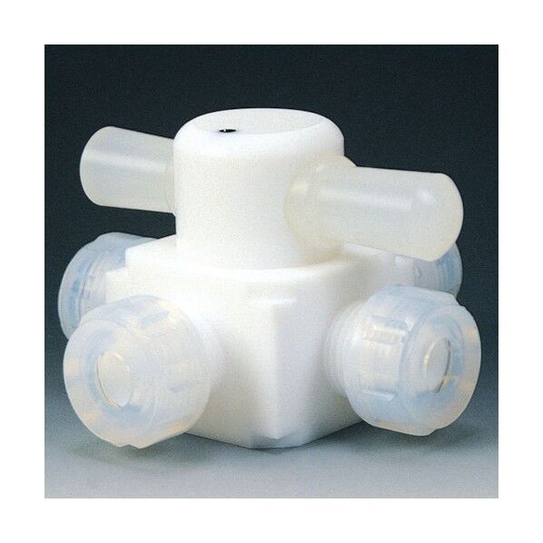 フッ素樹脂(PTFE)四方バルブ圧入型 8φ
