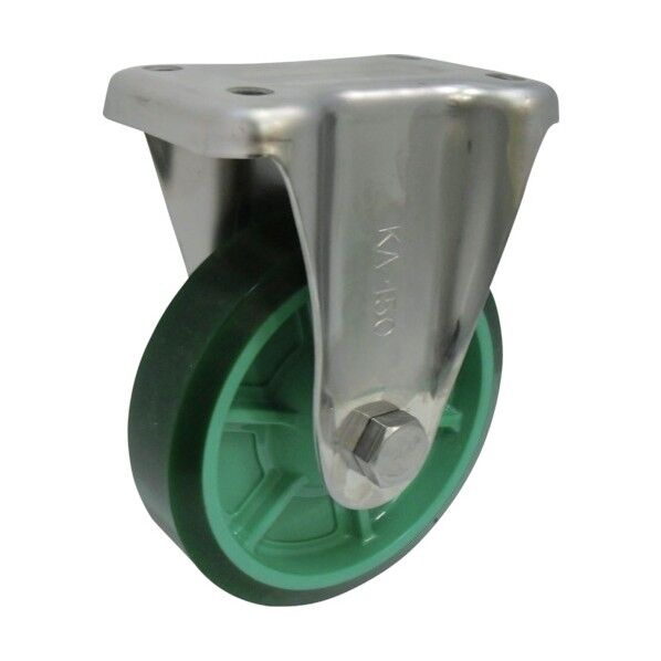 樹脂製ウレタンゴム車輪ステンレス製固定車付 ベアリング無 100 PNUAKA100 1点