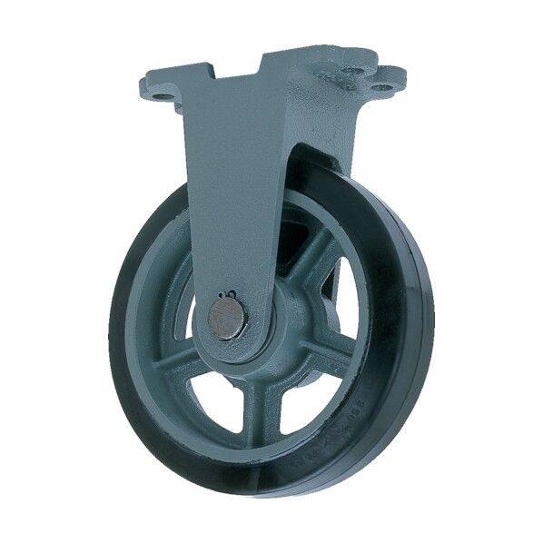 鋳物重荷重用ゴム車輪固定車付き HBーk230X90 HB-K230X90 1点