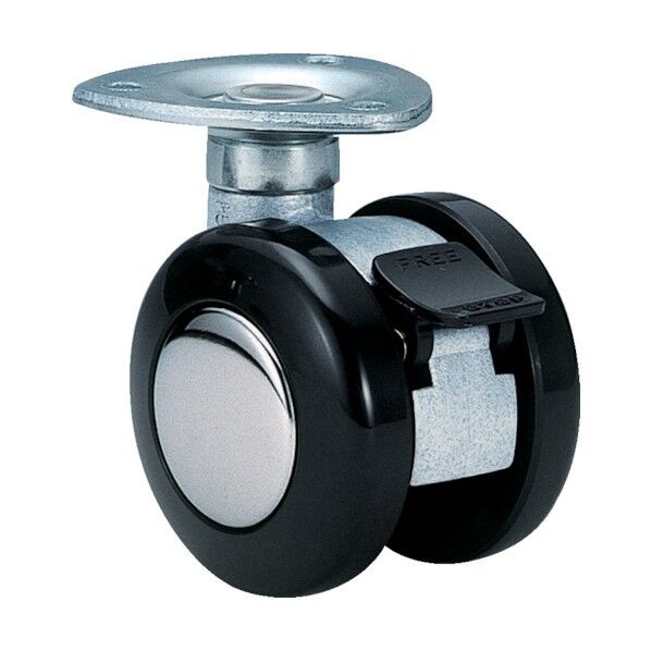 本体アルミダイカスト ナイロン車輪50径 許容荷重80kgf 黒 A50S 1点