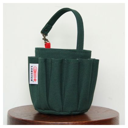 バケツ型ツールバッグ グリーン 高さ:150mm直径:140mm LOBTB01G 1点