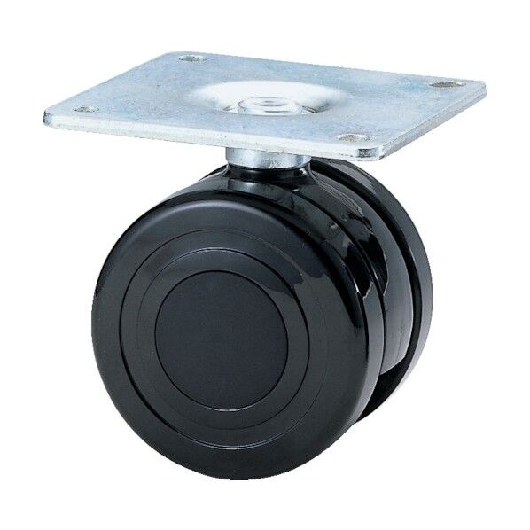 ナイロン車輪 75径 許容荷重170kgf 黒 TY75K 1点