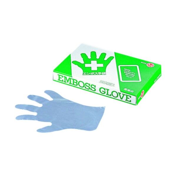 東京パック エンボスエコノミー手袋 五本絞り #28 (1箱) S STB7801 200枚