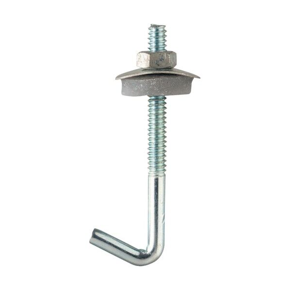 若井産業 フックボルトセット シーリングパッキン付 座金外径19mm 3/16X38 431538H 100本
