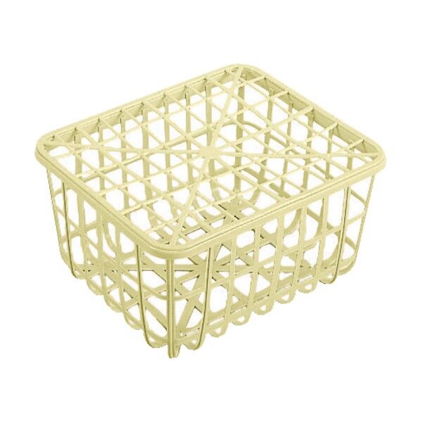 竹の子篭S型(本体+フタセット) 100801 クリーム