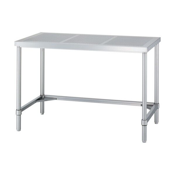 ステンレス作業台パンチング天板三方枠 間口1200×奥行600×高さ800 PWT-12060 1点
