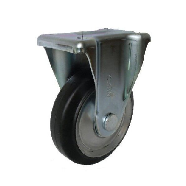 プレス製固定金具付黒ゴム車 300φ WK300 1点