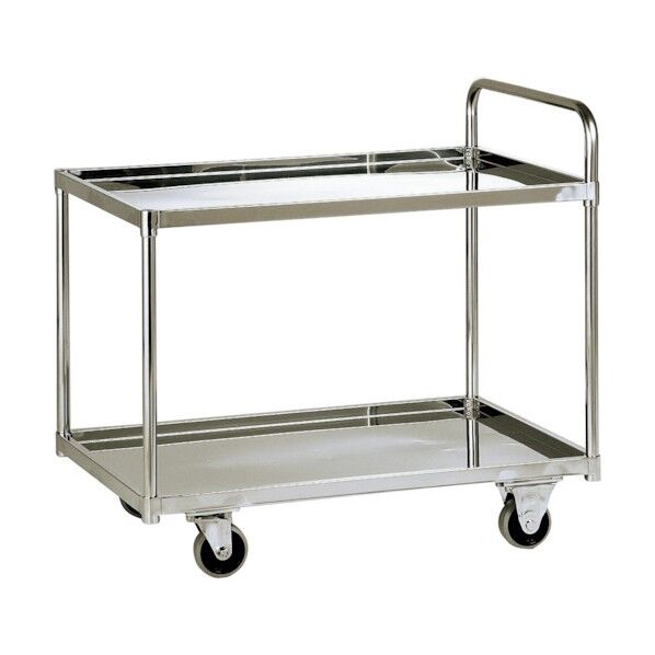 2段台車(皿型タイプ) 900X600 SUSφ100ウレタン車 DN2-U9060D 1点