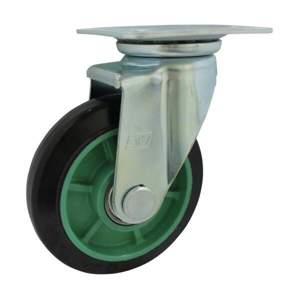 樹脂製ゴム車輪(ベアリング入)自在金具付 75 PNJ75 1点