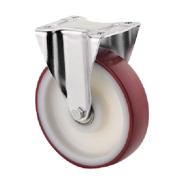 重荷重用キャスターZETA(ポリウレタン車) φ125 固定式 4688UAP125P63 1点