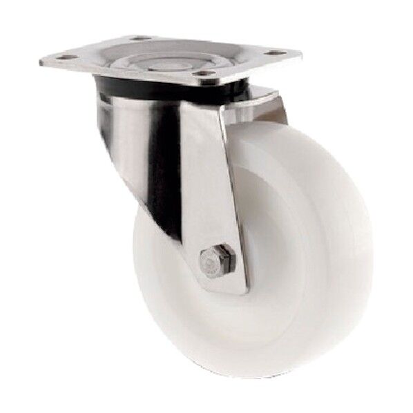 プレート式キャスターZETA(ナイロン車・ステンレス金具) φ125 自在式 8670TOO125P63 1点