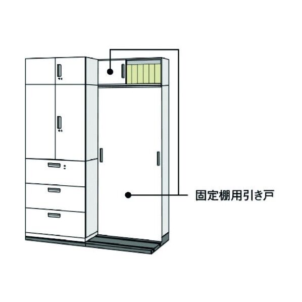 ※法人専用品※プラス 648947)L6 固定棚用引戸 L6-T180S W4 1点