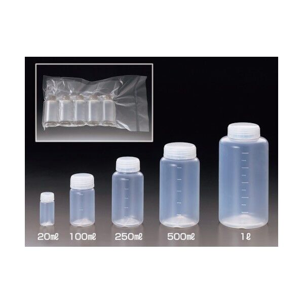 クリーンパックPFA広口ボトル(中栓なし)250mL 18126 5本