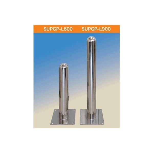 ステンレスガードポール プレート式 径Ф101×H600mm SUPGP-L600 1個