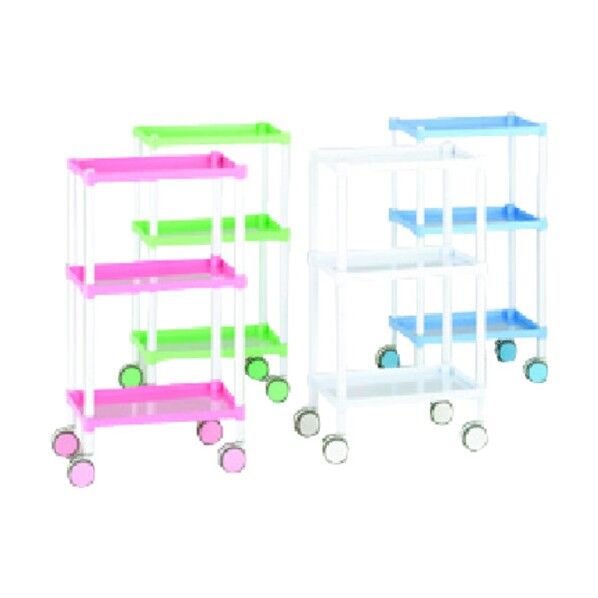 カラーラウンドカート 2段 スカイブルー 115-57-02-09 1点