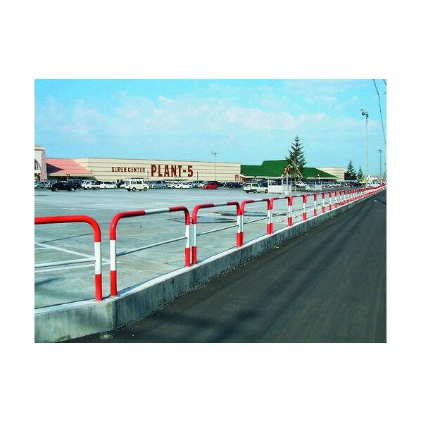 セイフテイパイプ 赤/白 支柱間隔=1000 H=800 TP-8P2-10R 1点