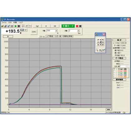 イマダ USBモデル用グラフ作成ソフトウェア ZP-RECORDER...