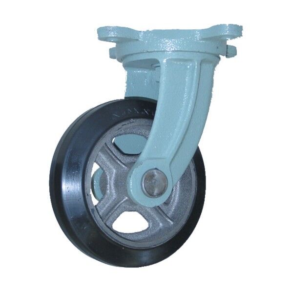 鋳物中荷重用ゴム車輪自在車付ベアリング無 200φ SA-G200 1点