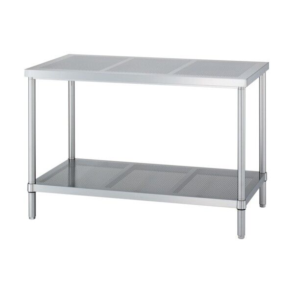 ステンレス作業台パンチング天板パンチング棚 間口1500×奥行600×高さ800 PWPBN-15060 1点