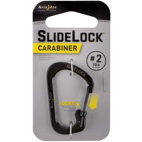 NiteIzeカラビナースライドロック#2ブラック NI03051 1個