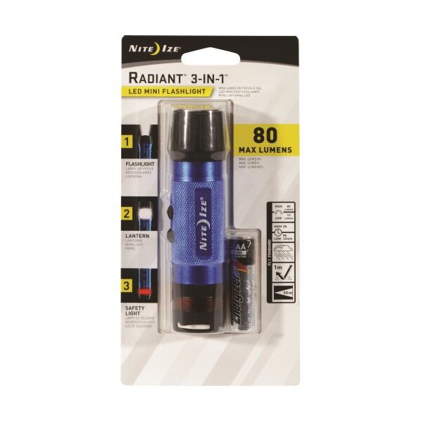 NiteIze3イン1LEDフラッシュライトミニブルー NI03512 1個