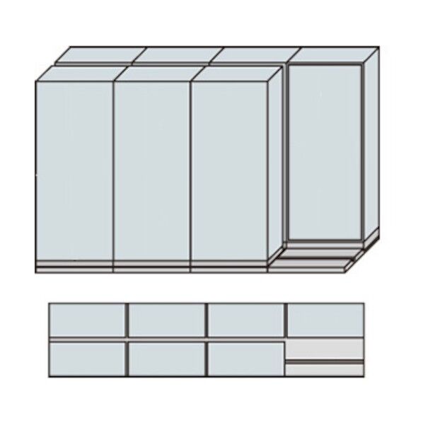 NW型並行移動書庫用ベース W3660×D840×H2222 MNW-2421-BB 1点