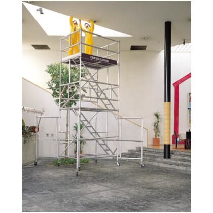 【車上渡し】移動式足場ATA型 2段セット アウトリガー付き ATA-2HB 1