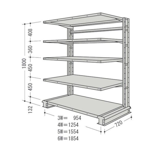 キャンチラック単式1連W1420D720H1800F3 CR64L-S5 1点