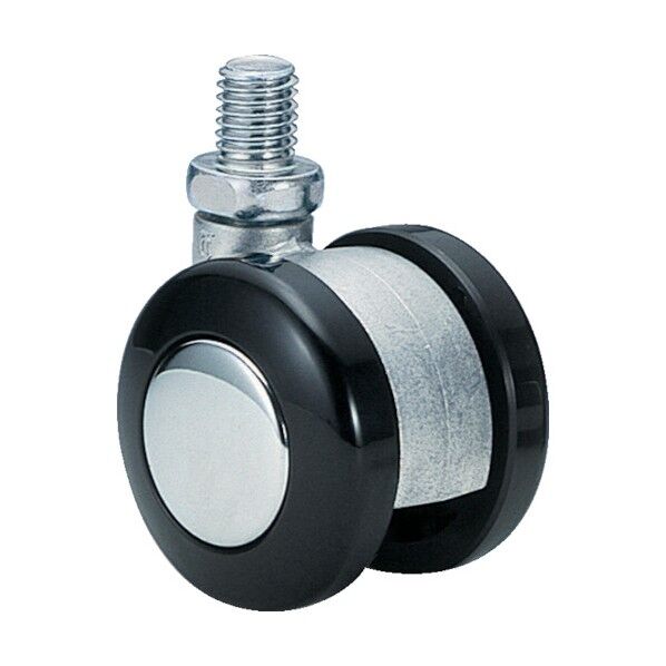 本体アルミダイカスト ナイロン車輪50径 許容荷重80kgf 黒 A50N8L-14 1点