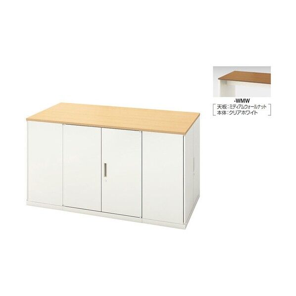 ハイテーブル (収納庫タイプ、両開き4台) (配線ボックスなし) MSH1890K4-WMW 1点