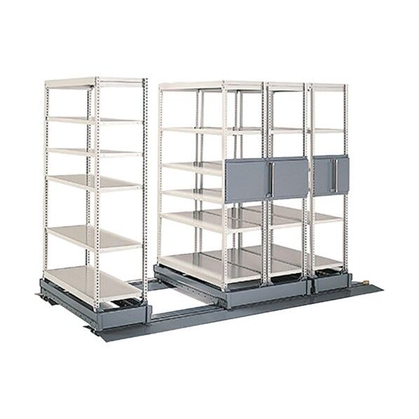 手動式移動ラック W1010×D1238×H2245 NSMK-7366-WK 1点