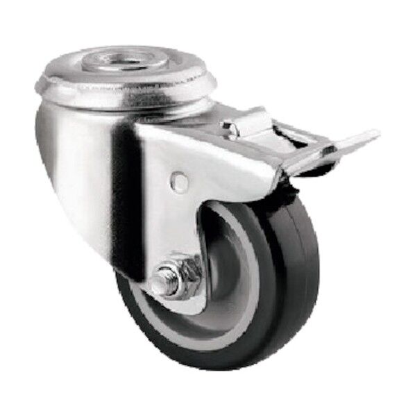 ボルト穴式キャスターAGILA(ポリウレタン車) φ50 自在式(ホイールロック付) 1475PAO050P30-11 1点