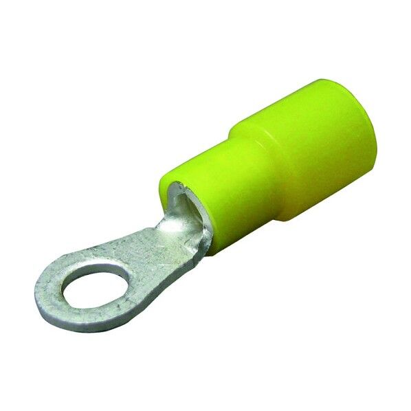 ニチフ 絶縁被覆付圧着端子(R形) 丸形(100PCS) TMEN 3.5-5L-YCL 1点...