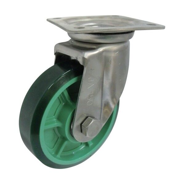 樹脂製ウレタンゴム車輪ステンレス製自在車付 130 PNUJA130 1点
