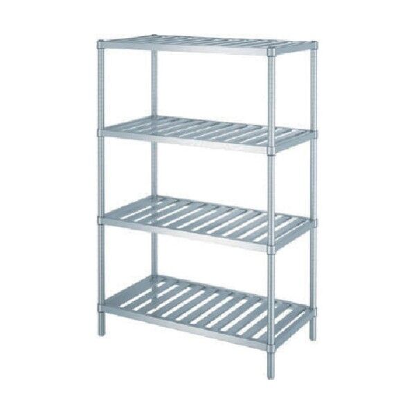 ステンレスラックスノコ棚4段 SUS304 間口738×奥行738×高さ1800 RSN4-7575 1点