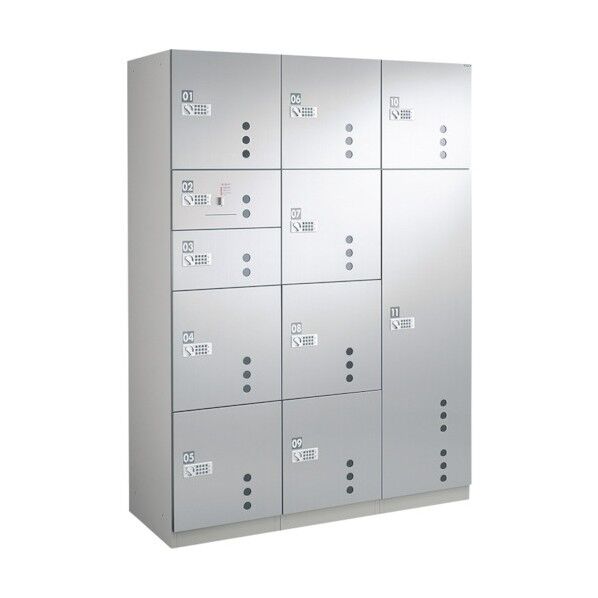 宅配ボックスプッシュボタン錠タイプステンレス貼り扉仕様 Lユニット