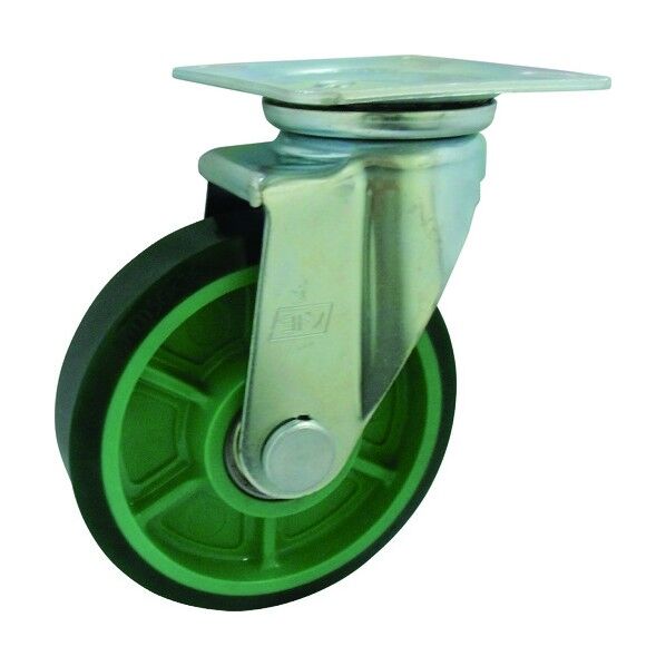 樹脂製ゴム車輪(ベアリング入)自在金具付 75 PNUJ75 1点