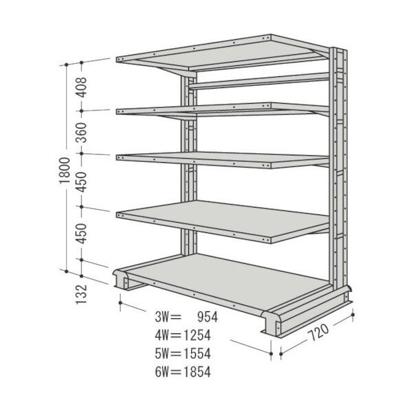 キャンチラック単式1連W2020D570H1800F3 CR66L-S5 1点