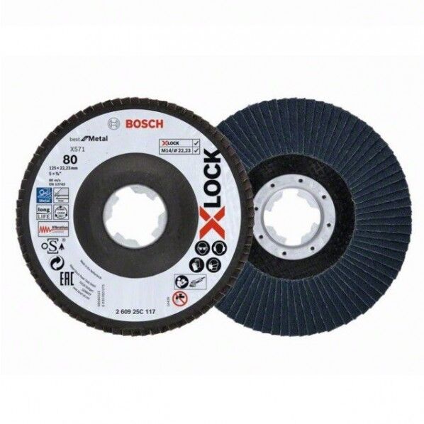 X-LOCK研磨ディスク125G80ベント 260925C117 1点