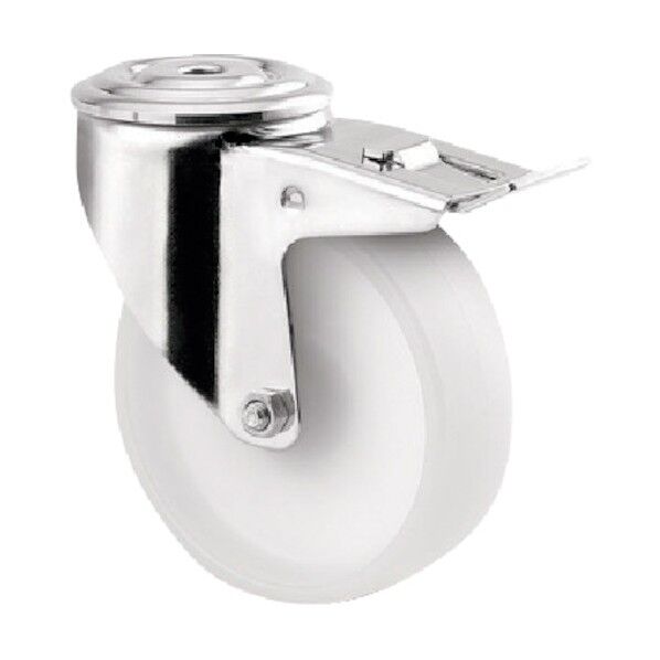 ボルト穴式キャスターALPHA(ナイロン車・ステンレス金具) φ80 自在式(トータルロック付) 8477UOO080P30-13 1点