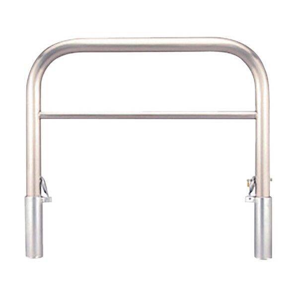 車止め アーチ型 横バー付 ステンレス製 脱着式 スチール製蓋 鍵付 Yシリーズ YAW4L7-DL 1点