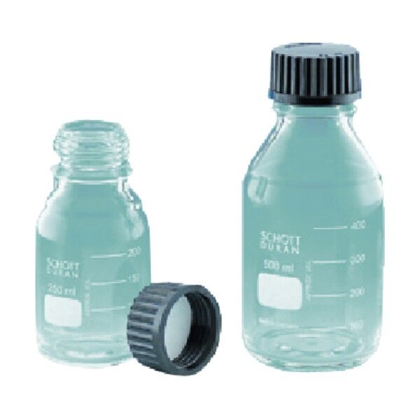 ねじ口びん 黒キャップ付 150mL 371-05-20-30 1点