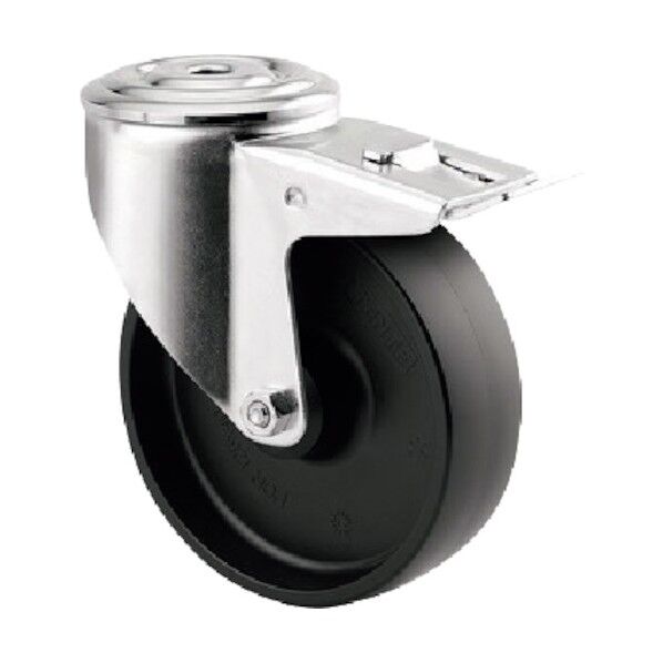 ボルト穴式キャスターALPHA(ナイロン車) φ100 自在式(トータルロック付) 3477POR100P30-13 1点