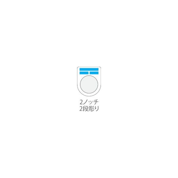 押ボタン(メガネ銘板)φ22.5(別作)2ノッチ2段彫り