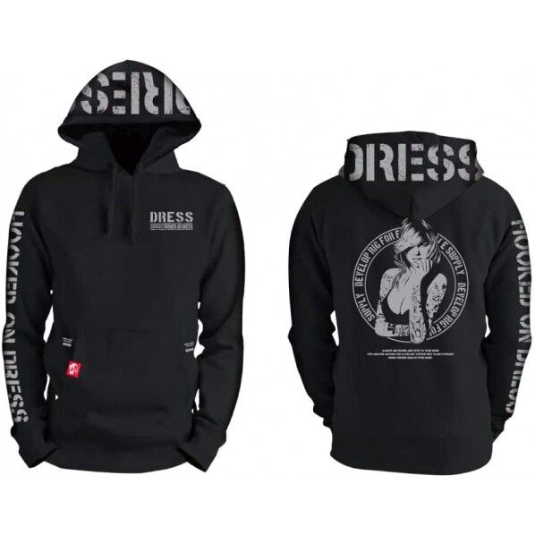 DRESS ガール プルオーバーパーカー2XL ブラック 1個