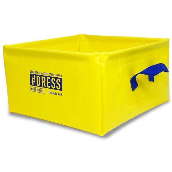 DRESS パックシンク 防水 折りたたみ アウトドア 収納 シンク イエロー 1個