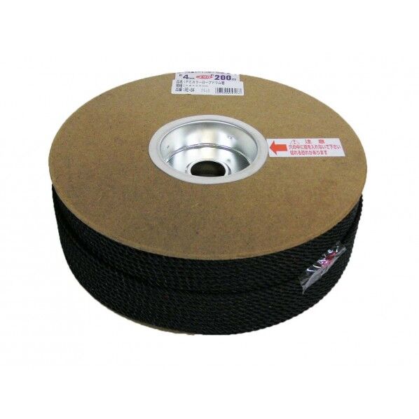 ユタカ RE-84ブラック PEカラーロープドラム 4X200m RE-84 1個