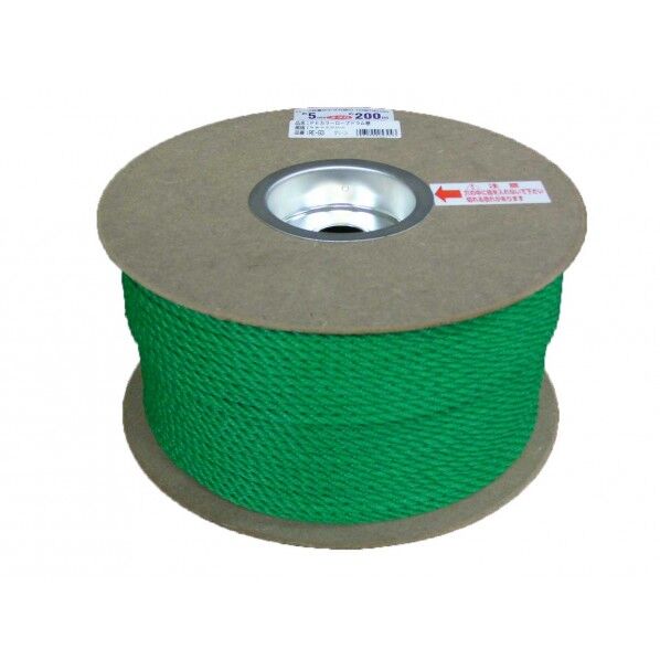 ユタカメイク ユタカ RE-93グリーンPEカラーロープドラム5X200m巻 RE-93 1個...