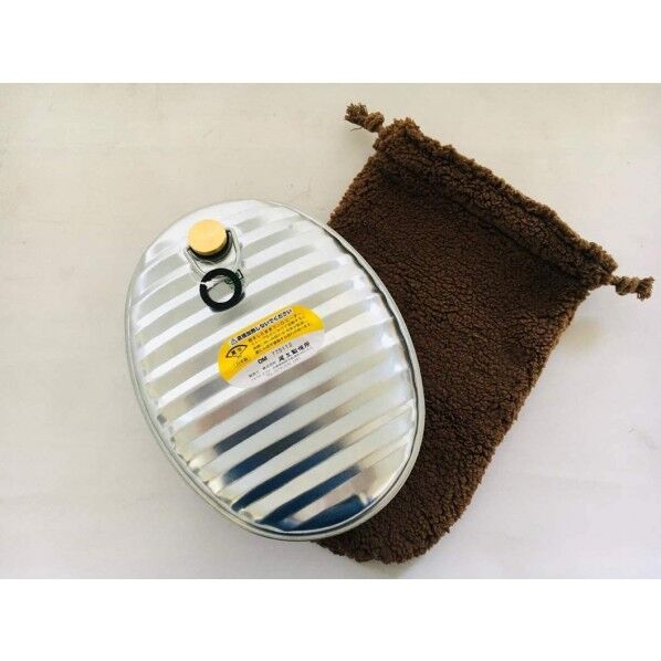 萬年 トタン湯たんぽ ブラウンカバー付 MY-7205 1個